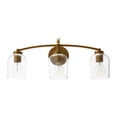 thumbnail image 1 of Robert Stevenson Lighting Adrian - Metal and Clear Glass 3-Light Vanity Light, Brushed Gold, 1 of 5
