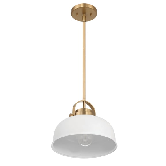 Robert Stevenson Lighting Arte - Industrial Metal 2-Tone Ceiling Light, White and Gold