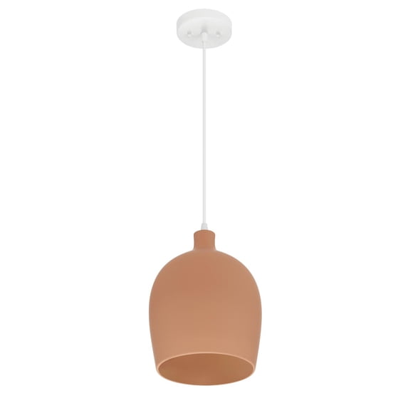 Robert Stevenson Lighting Ceramic Bell-Shaped Pendant Light, Terra-cotta