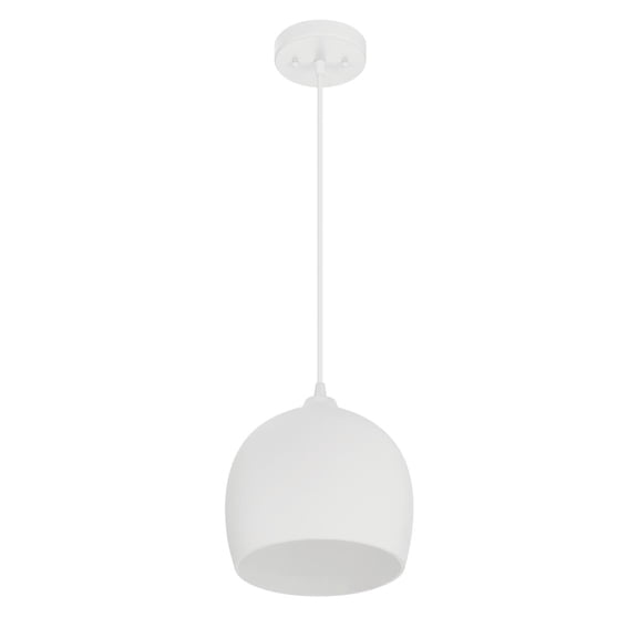 Robert Stevenson Lighting Ceramic Bell-Shaped Pendant Light, White