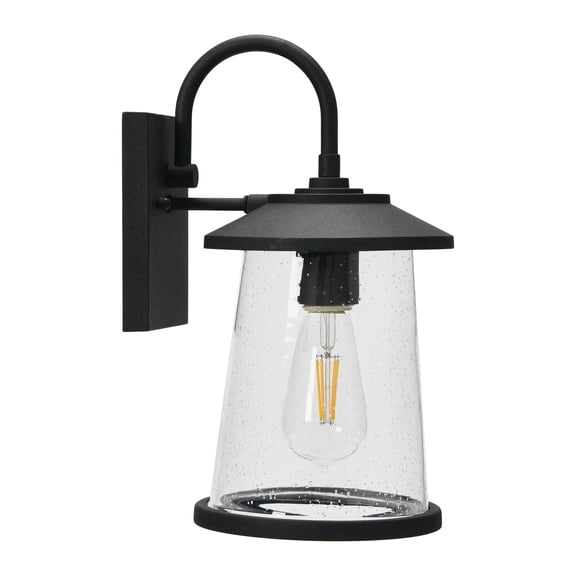 Robert Stevenson Lighting Hudson - Metal and Seedy Glass Outdoor Light, Distressed Zinc