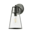 thumbnail image 1 of Robert Stevenson Lighting Jaxon - Metal and Seedy Glass Outdoor Wall Sconce, Brushed Nickel, 1 of 5