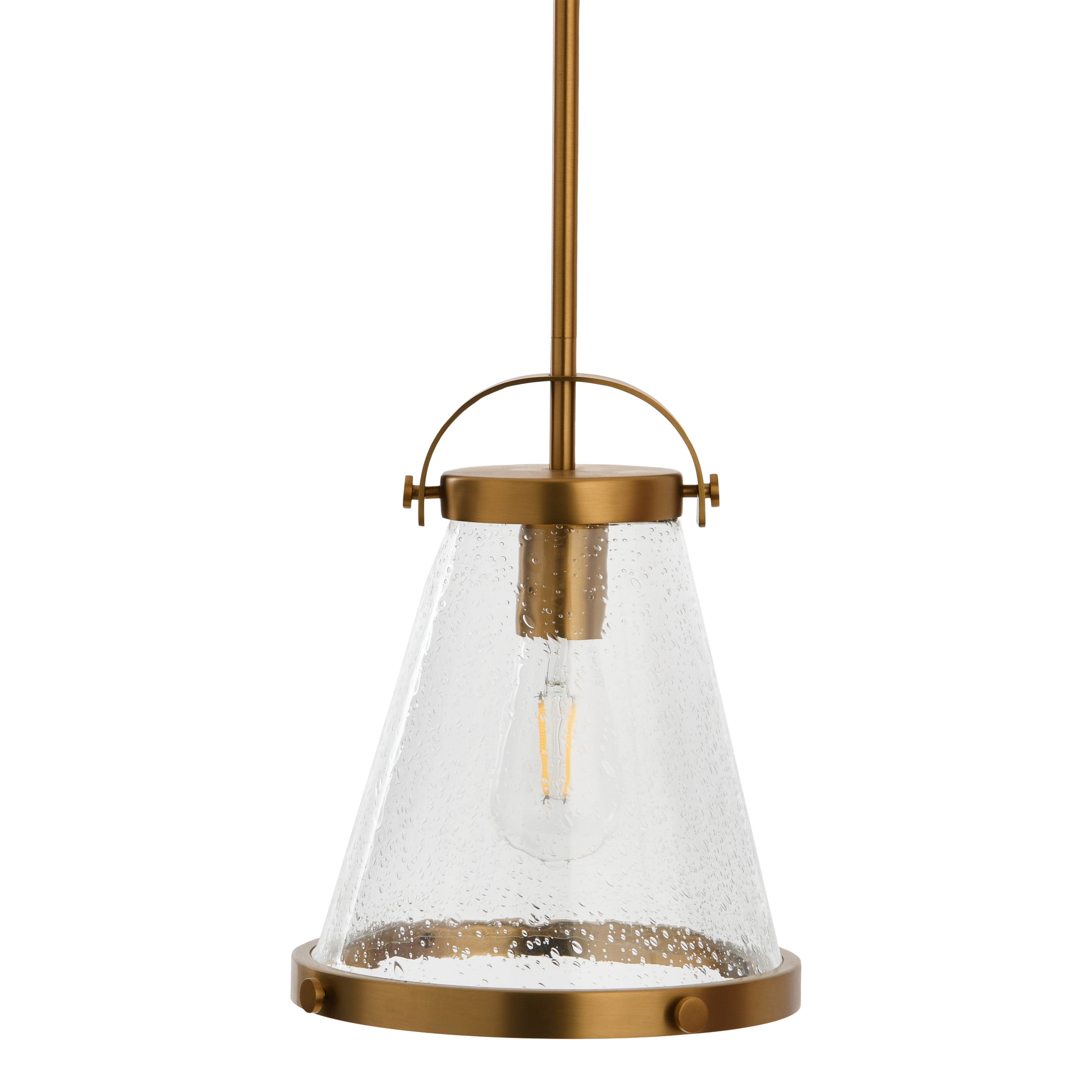 Farmhouse Globe 10" Gold & Glass Ceiling Light with Edison Bulb