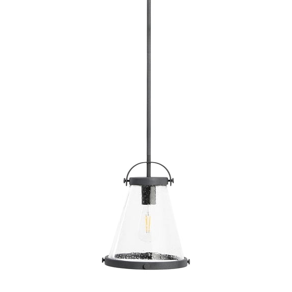 Robert Stevenson Lighting Robert Stevenson Lighting Wesley - Metal and Seedy Glass Ceiling Light, Distressed Zinc