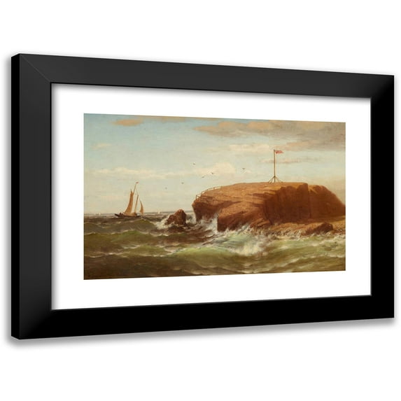 Robert Swain Gifford 24x17 Black Modern Framed Museum Art Print Titled - Seconnet Rock, New Bedford, Massachusetts
