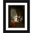 thumbnail image 1 of Robert Tournieres 14x18 Black Ornate Wood Framed Double Matted Museum Art Print Titled - Lady in the Bath with Cupids, 1 of 5