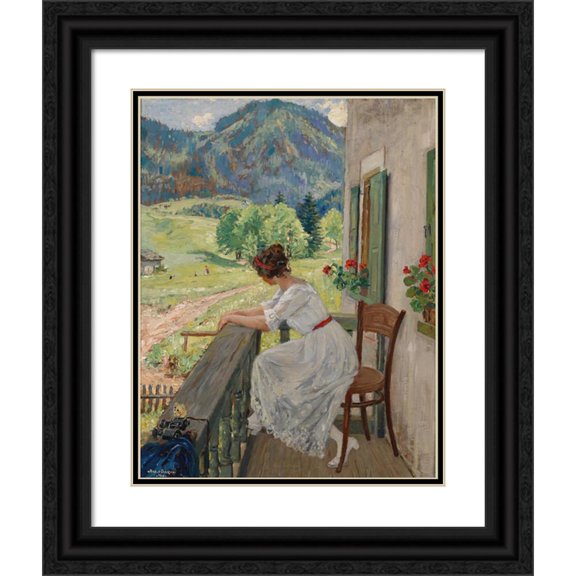 Robert Voelcker 20x24 Black Ornate Framed Double Matted Museum Art Print Titled: Beautiful View