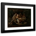 thumbnail image 1 of Robert Wilhelm Ekman 17x15 Black Modern Framed Museum Art Print Titled - Sunday Night at Grandma's (Grandmother's Birthday), Sketch (1861), 1 of 5