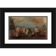 thumbnail image 1 of Robert Wilhelm Ekman 18x12 Black Ornate Wood Framed Double Matted Museum Art Print Titled - Harvest Party, Sketch, 1 of 5