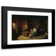 thumbnail image 1 of Robert Wilhelm Ekman 24x18 Black Modern Framed Museum Art Print Titled - Kreta Haapasalo Playing the Kantel in a Peasant Cottage (1868), 1 of 5