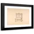 thumbnail image 1 of Robert William Hume 14x12 Black Modern Framed Museum Art Print Titled - Design for Cabinet Pianoforte, Arabesque Style (1835-1900), 1 of 5