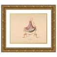 thumbnail image 1 of Robert William Hume 14x12 Gold Ornate Wood Frame and Double Matted Museum Art Print Titled - Design for Fancy Child's Cot (1830-1900), 1 of 4