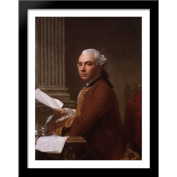 Robert Wood 28x36 Large Black Wood Framed Print Art by Allan Ramsay