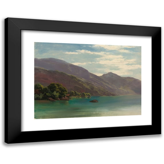 Robert Zünd 24x18 Black Modern Framed Museum Art Print Titled - Vierwaldstattersee (1857)