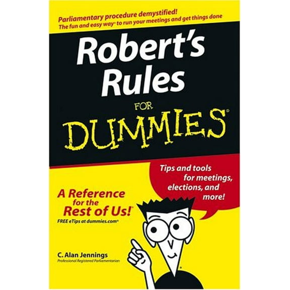 Pre-Owned Robert's Rules For Dummies (Paperback) 0764575740 9780764575747