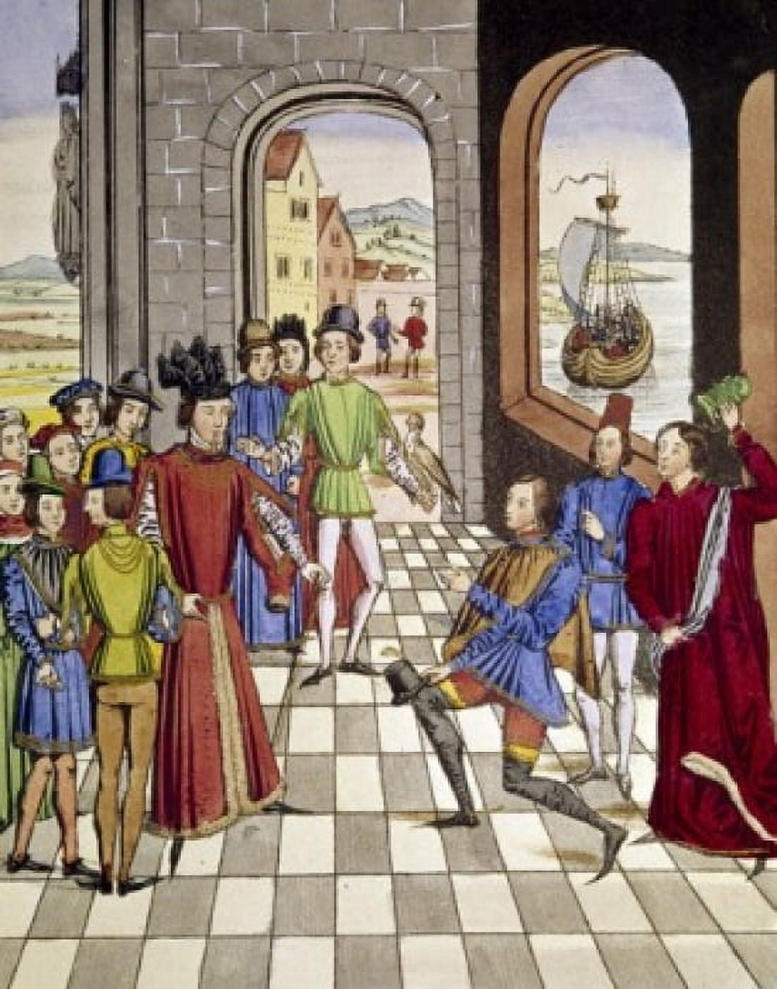 Robert the Bruce of Scotland Sends Defiance to Edward III Jean Froissart (C 1337-1410 French) Canvas Art - Jean Froissart (18 x 24)