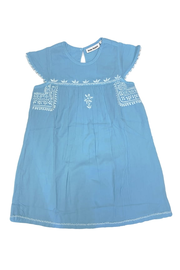 Roberta Roller Rabbit Girl's Eden Dress 10 Years Blue Mist / White