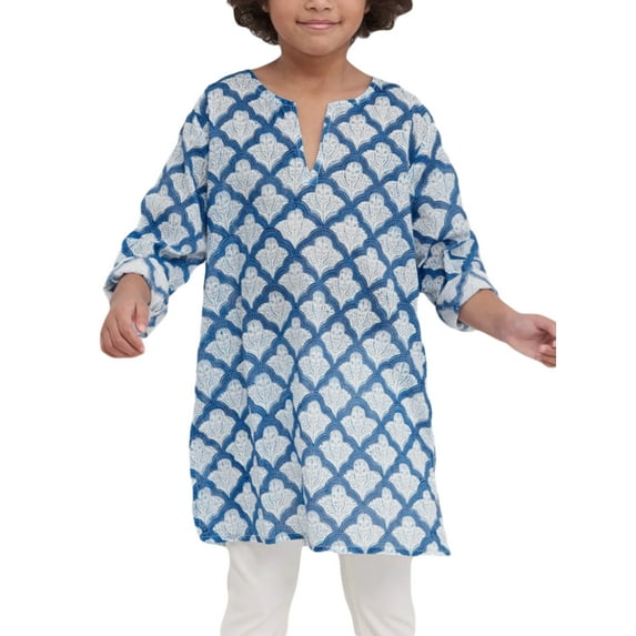 Roberta Roller Rabbit Little Girls Jemina Kurta 2 Years Blue