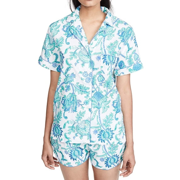 Roberta Roller Rabbit Women's Amanda Lulu Pajamas Turquoise Medium