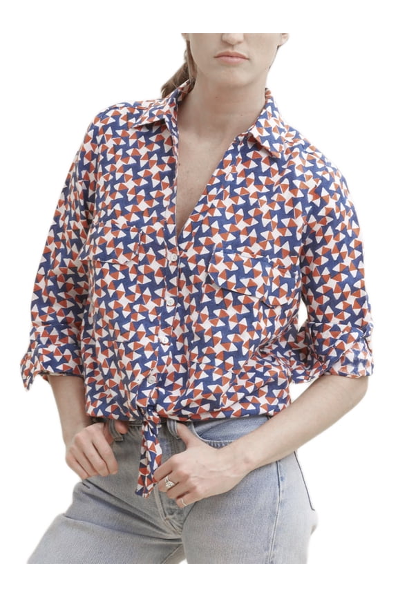 Roberta Roller Rabbit Women's Dimi Guy Shirt X-Small Orange