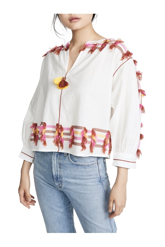 Roberta Roller Rabbit Women's Fez Fringe Laura Tunic Small Multicolor