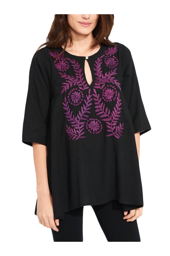 Roberta Roller Rabbit Women's Frankie Top X-Small Charcoal/Rose