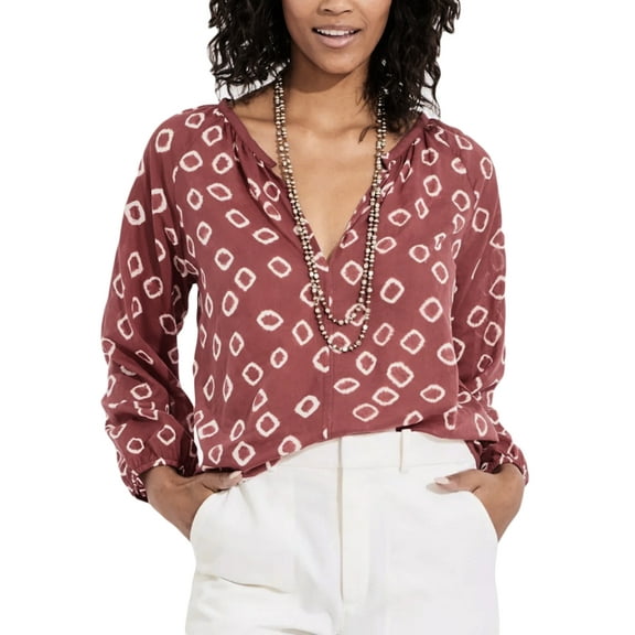 Roberta Roller Rabbit Women's Giraffe Dye Lucy Top Large Rust