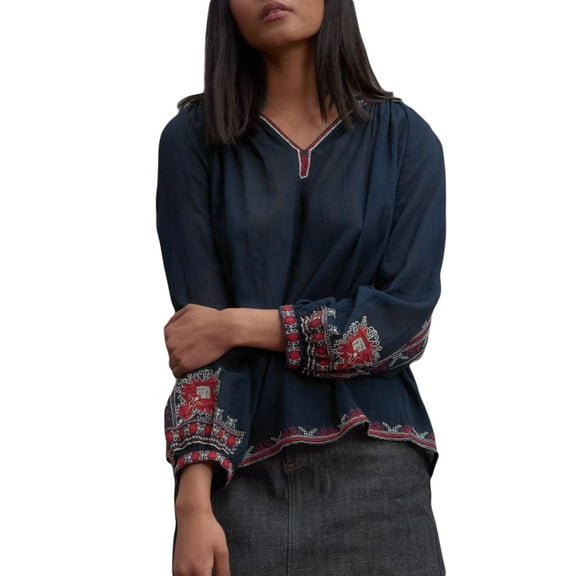 Roberta Roller Rabbit Women's Jamme Top X-Small Navy Blue