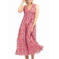 thumbnail image 1 of Roberta Roller Rabbit Women's Joana Lune Dress Large Pink, 1 of 3