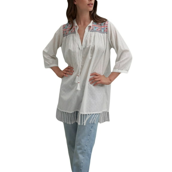 Roberta Roller Rabbit Women's Keki Serafina Tunic Medium White