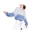 thumbnail image 1 of Roberta Roller Rabbit Women's Marble Caleb Top Small Blue, 1 of 2