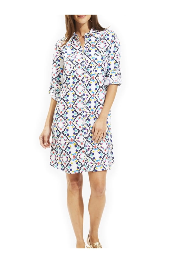 Roberta Roller Rabbit Women's Mouffa Shirt Dress X-Small Bright