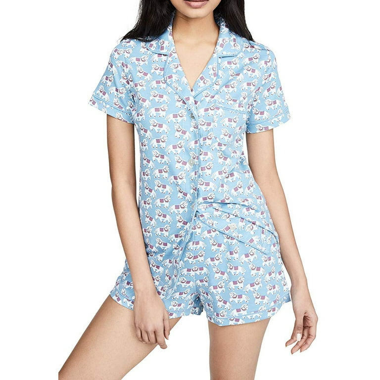 Roberta Roller Rabbit Women s Tagada Polo Pajama Set Large Blue
