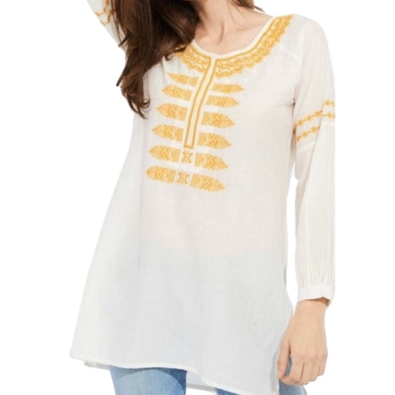 Roberta Roller Rabbit Women's Tati Emb Tunic X-Small Ivory/Gold