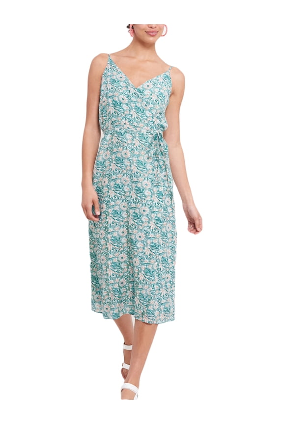 Roberta Roller Rabbit Women's Tishka Hetti Wrap Dress Small Aqua
