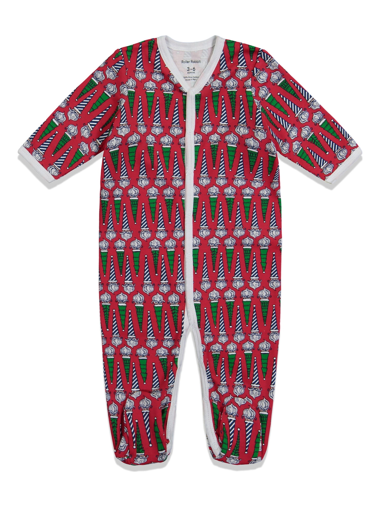 Roberta Roller Rabbit x Maisonette St. Nick Footie Pajamas 0 3