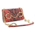 thumbnail image 1 of Roberto Cavalli Class Coral Snakeskin Textured Millie Deluxe Small Clutch, 1 of 3