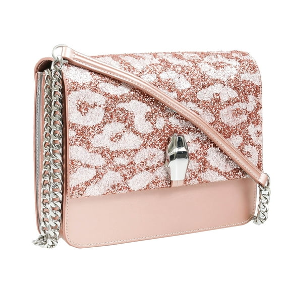 Roberto Cavalli Class GWLPCF H02 Milano Rmx 00 Copper Rose/ Silver Large Shoulder Bag