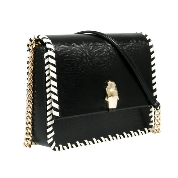 Roberto Cavalli Class GWLPCL B01 Milano Rmx 00 Black/White Large Shoulder Bag