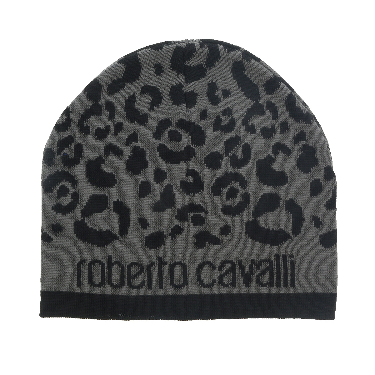 Roberto Cavalli ESZ031 02000 Maroon Leopard Beanie Hat 