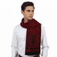thumbnail image 1 of Roberto Cavalli ESZ056 02000 Red Wool Blend Leopard Print Mens Scarf for mens, 1 of 5