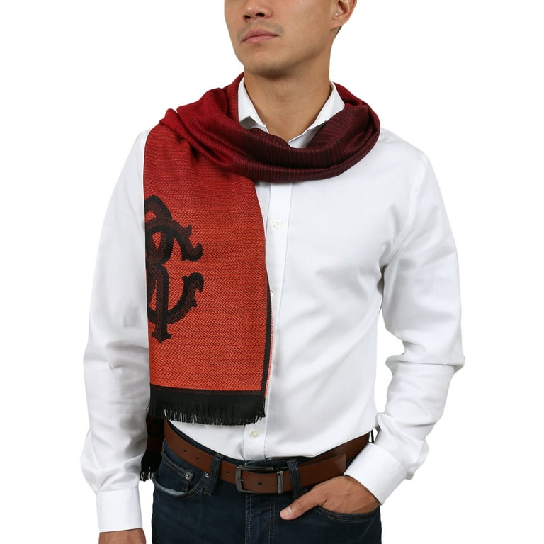 Roberto Cavalli ESZ059 02000 Red/Orange Wool Blend Ombre Mens 