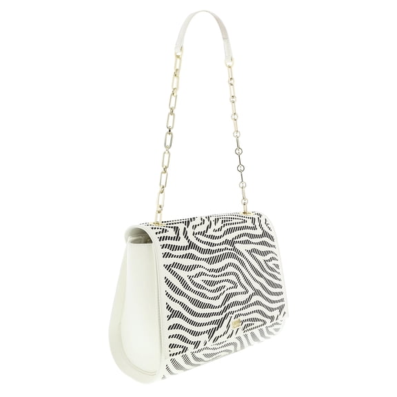 Roberto Cavalli GQLPA0 B20 White/Black Audrey Medium Shoulder Bag