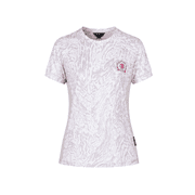 Roberto Cavalli Golf RCERGOTSHIRT 05001 L WHITE W/ GRAY LEOPARD PRINT - Women's