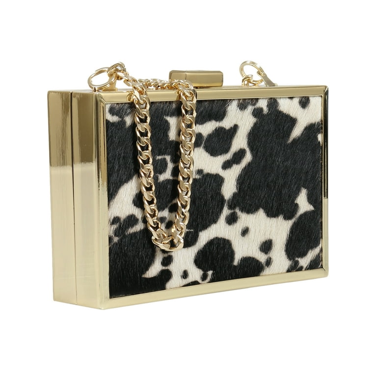 Roberto Cavalli HXLPA7 C15 Black White Box Clutch