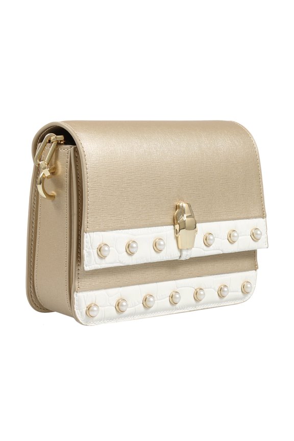 HXLPAY F92 Gold/White Shoulder Bag