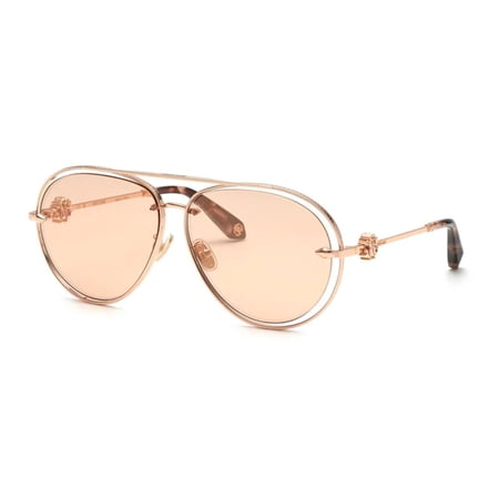 Roberto Cavalli SRC032M 8FCG 61mm Aviator Sunglasses Women's Shiny Copper Gold