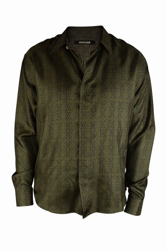 Silk Shirt With Monogrammed Rc Print (Men's)