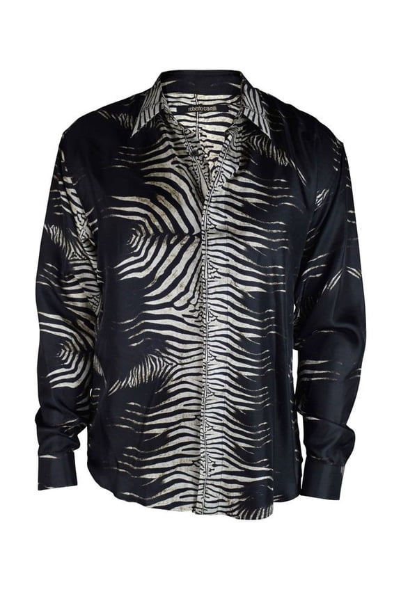 Zebra Print Silk Shirt (Men's)