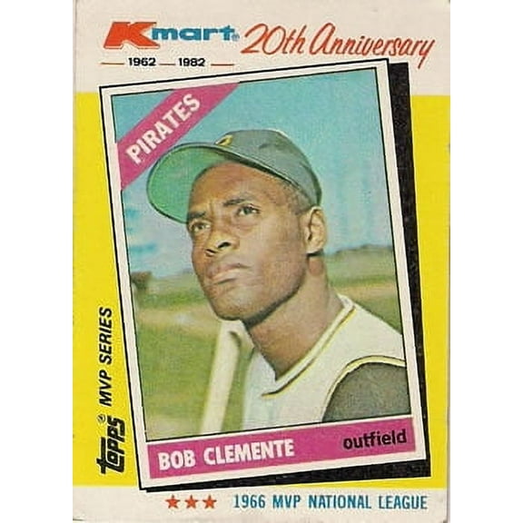Roberto Clemente 1982 Topps Kmart 20th Anniversary Baseball Card #10 (1966)